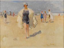 Isaac Israels, ›Dame am Strand von Viareggio‹, um 1930, © Landesmuseum Hannover